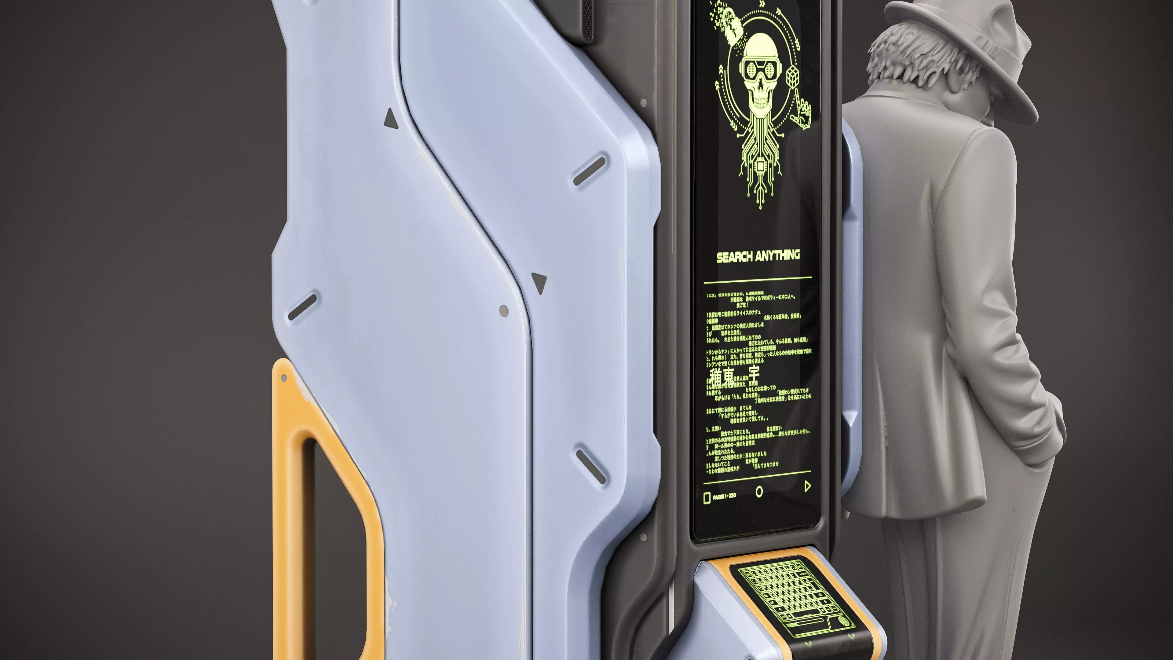 Sci-fi Console X1 PBR Low-poly 3D model_4