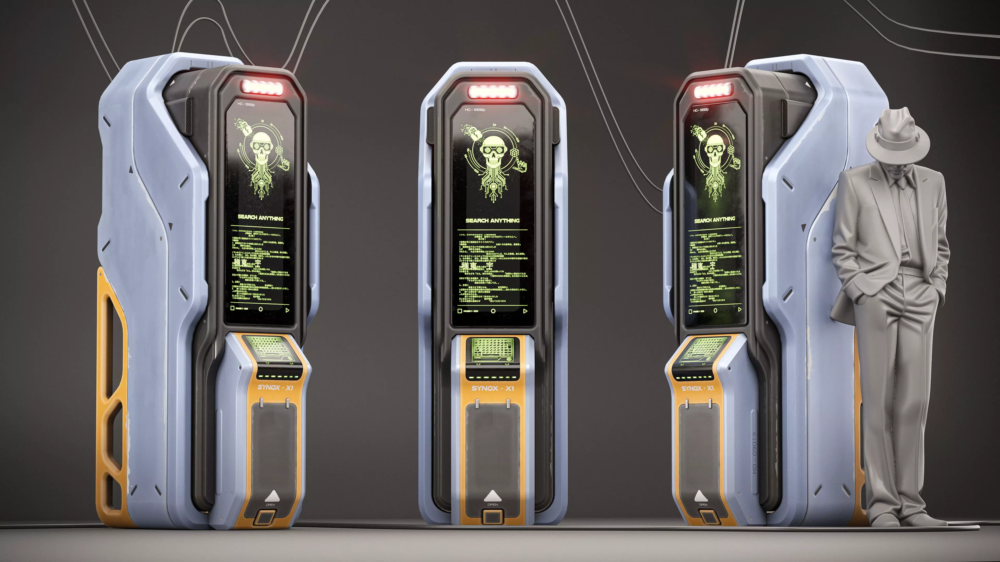 Sci-fi Console X1 PBR Low-poly 3D model_0