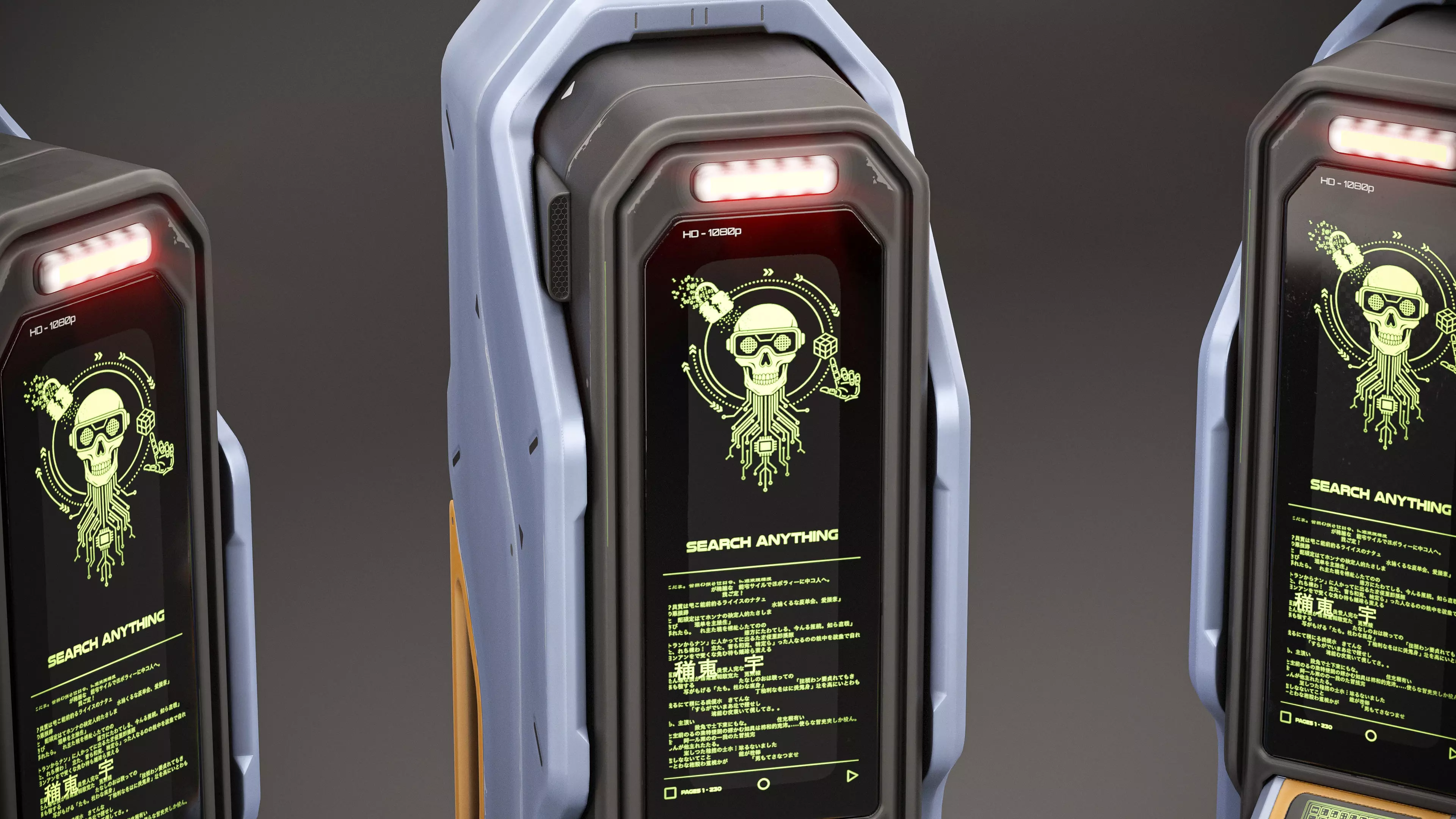 Sci-fi Console X1 PBR Low-poly 3D model_2