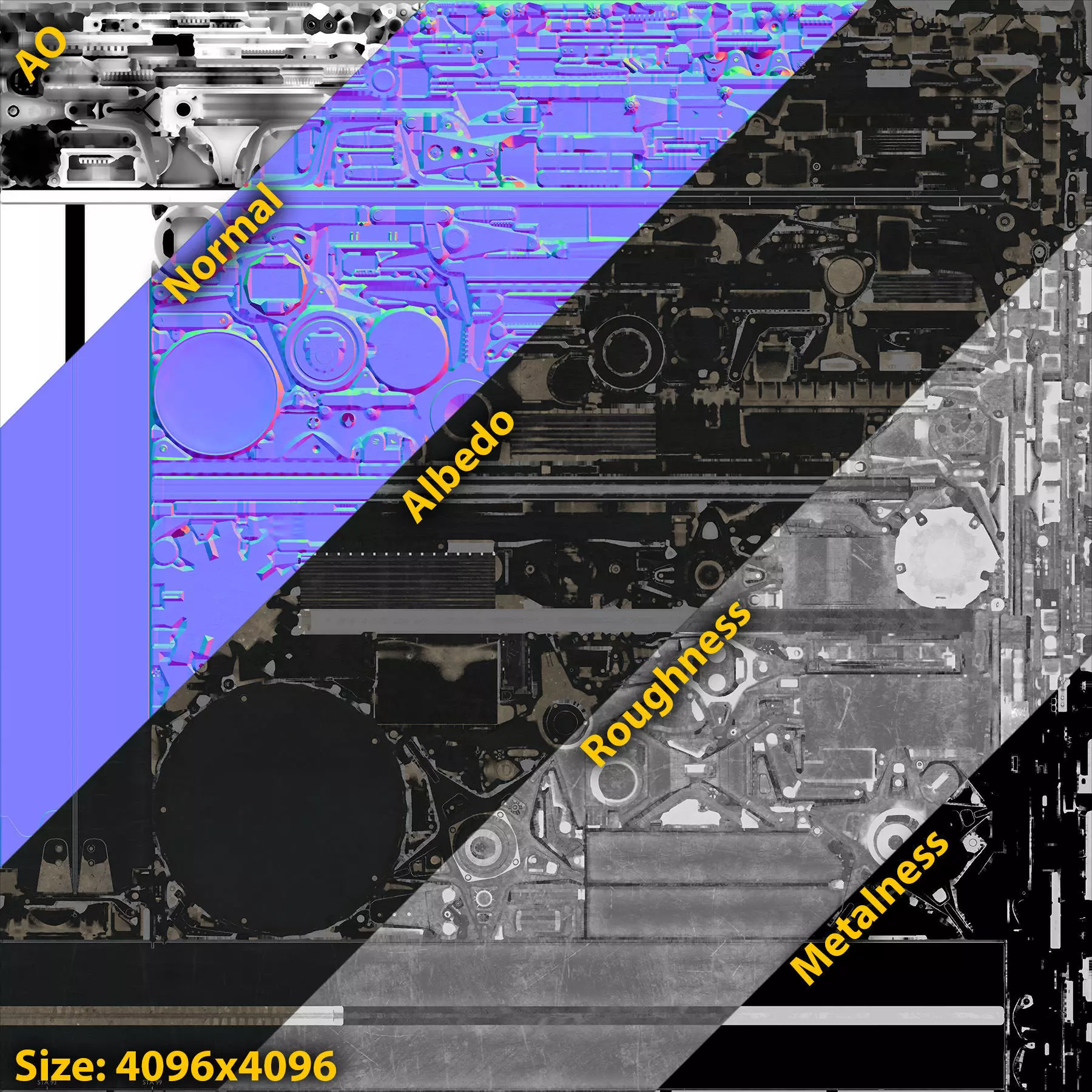 MH-6 Little Bird Rotors Low-Poly Low-poly 3D model_17