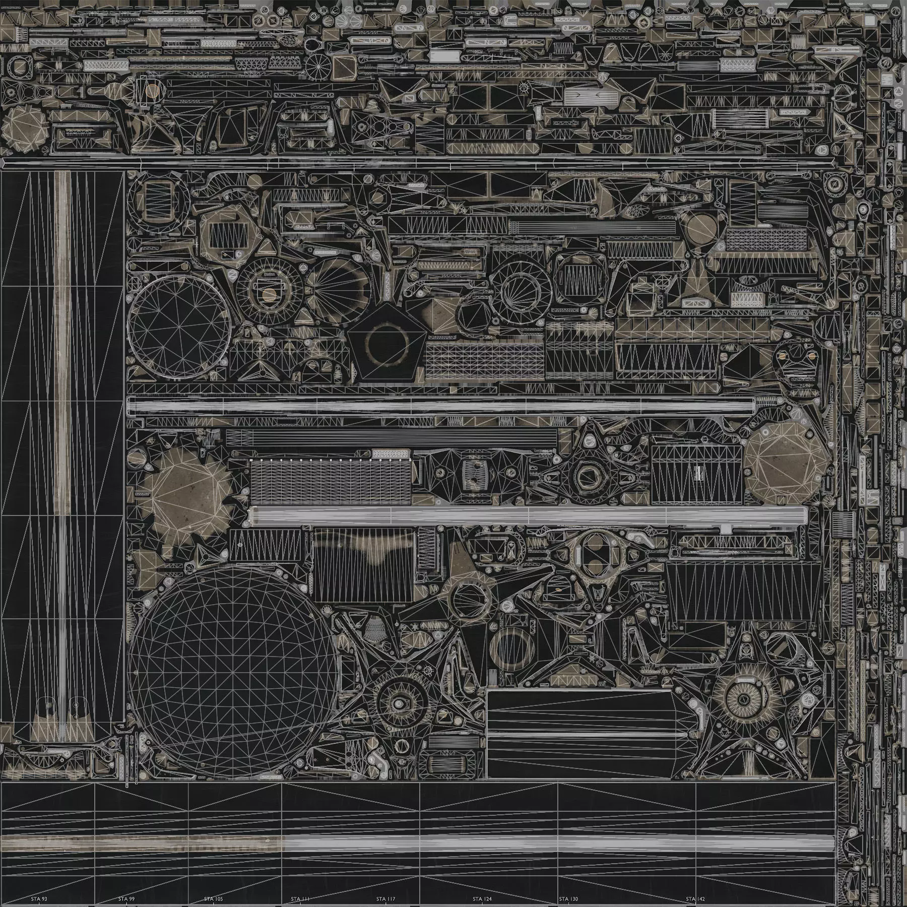 MH-6 Little Bird Rotors Low-Poly Low-poly 3D model_18