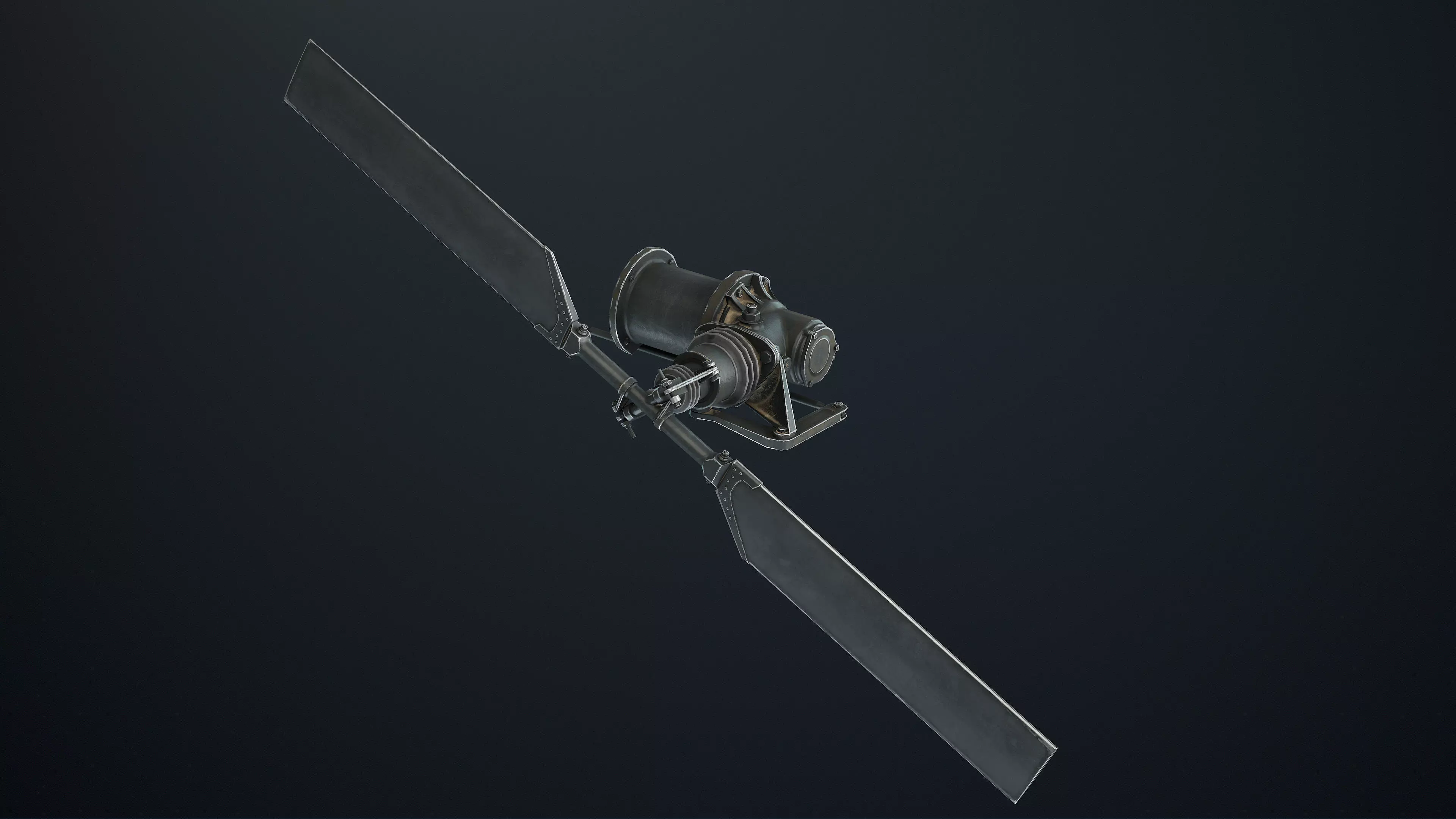 MH-6 Little Bird Rotors Low-Poly Low-poly 3D model_10