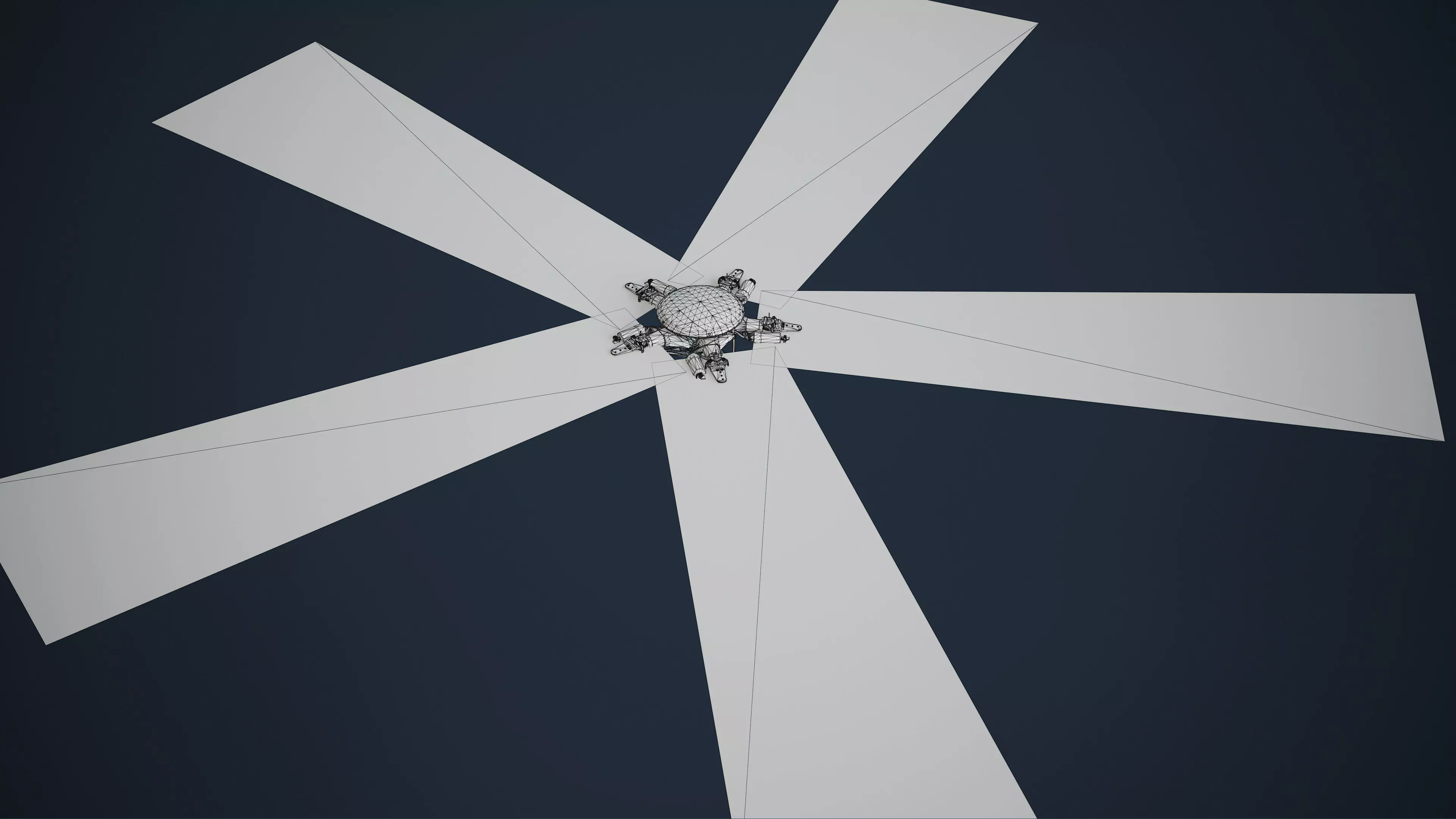 MH-6 Little Bird Rotors Low-Poly Low-poly 3D model_9