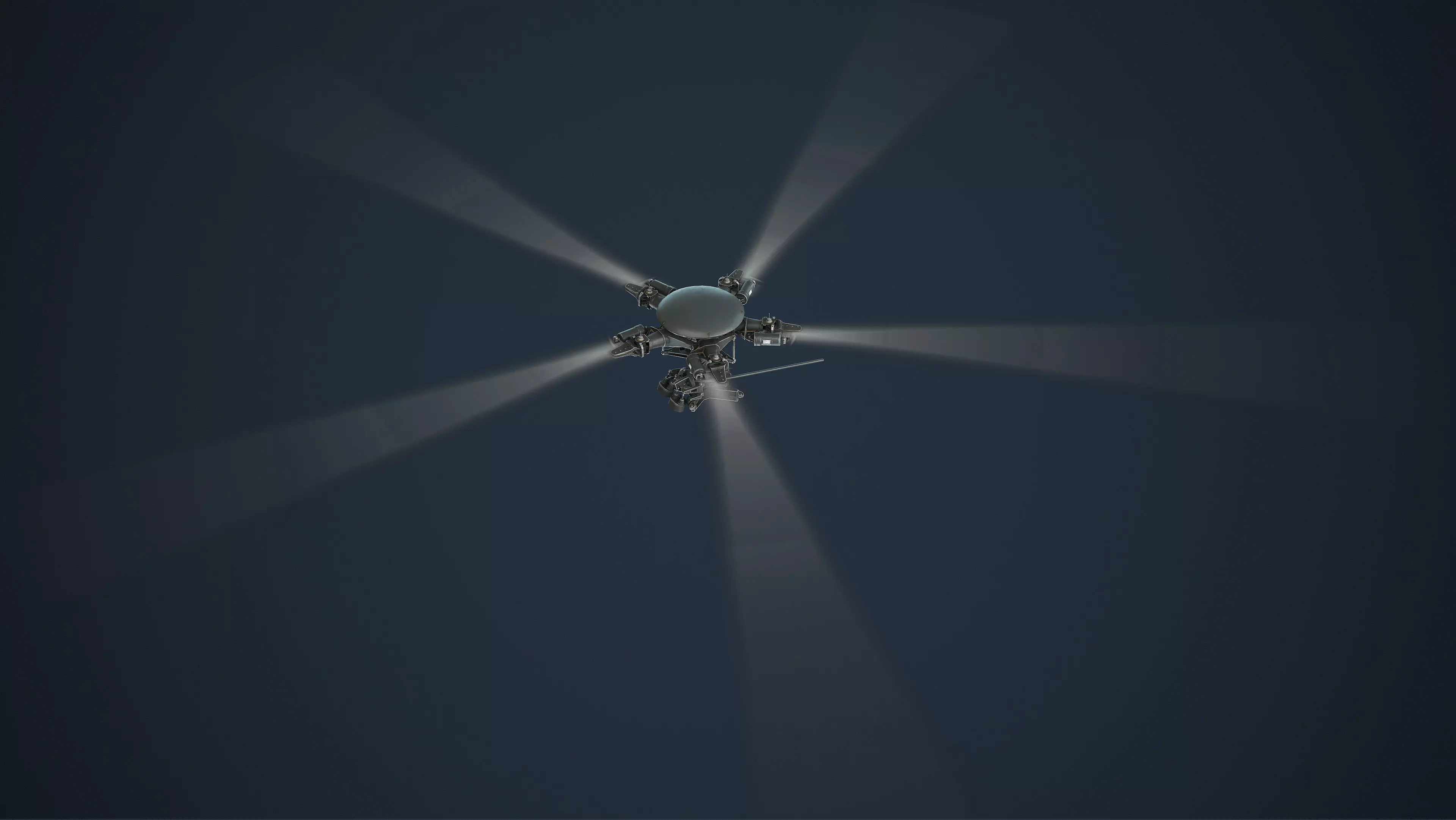 MH-6 Little Bird Rotors Low-Poly Low-poly 3D model_8