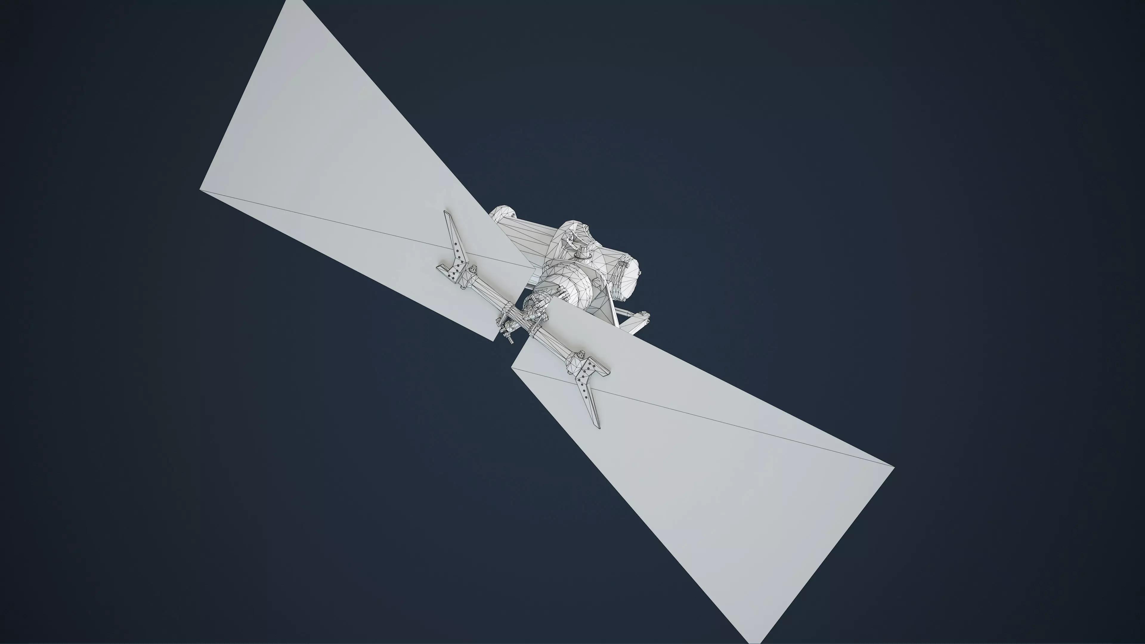 MH-6 Little Bird Rotors Low-Poly Low-poly 3D model_16