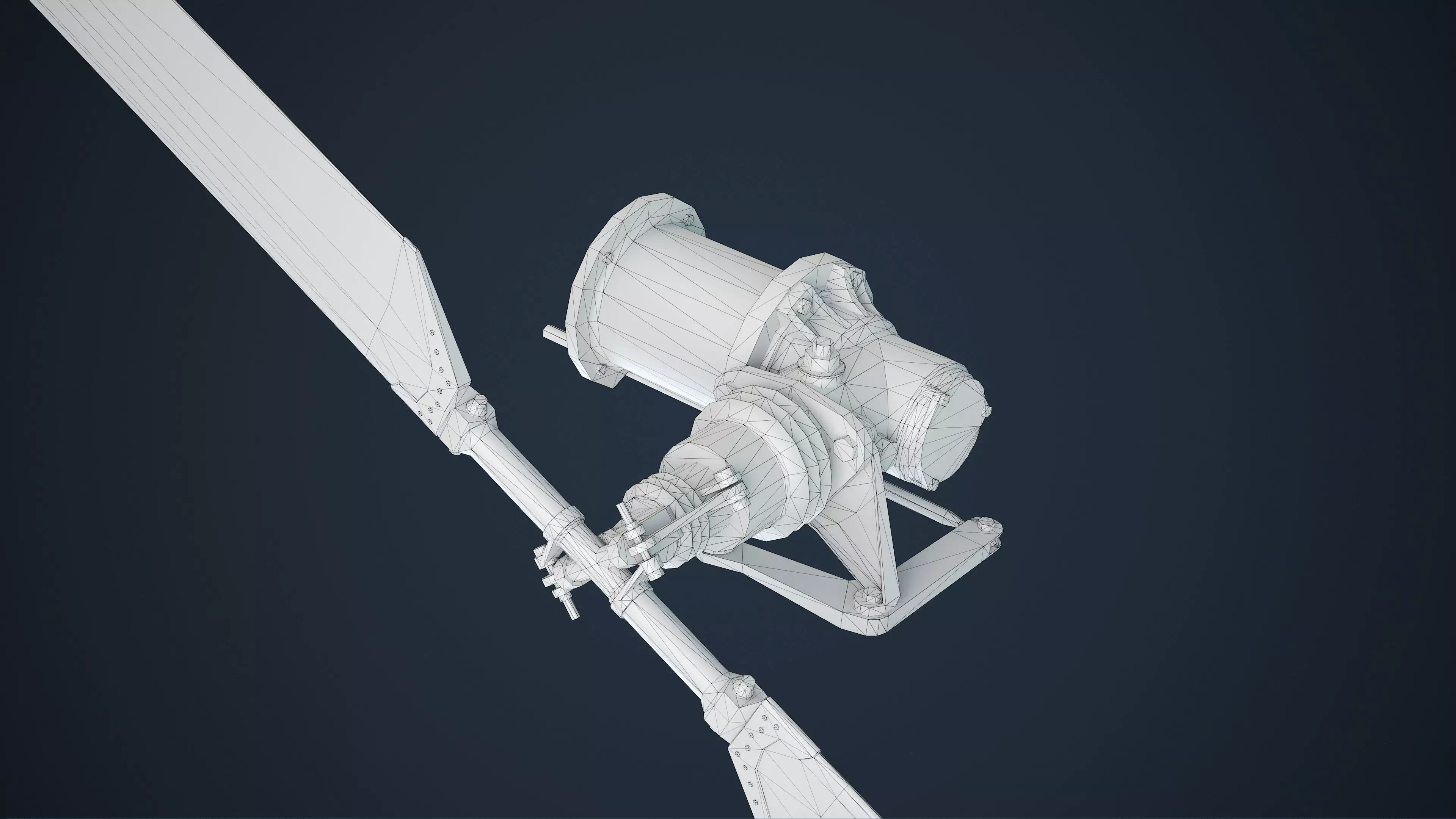 MH-6 Little Bird Rotors Low-Poly Low-poly 3D model_12