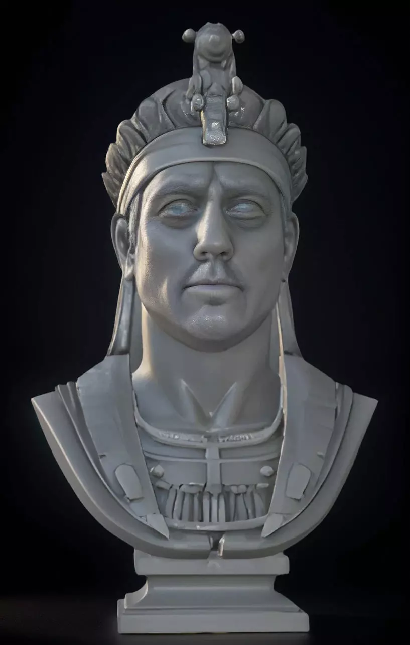 Memon Head Bust 3D Model - STL Printable Cultural Sculpture 3D print model_0