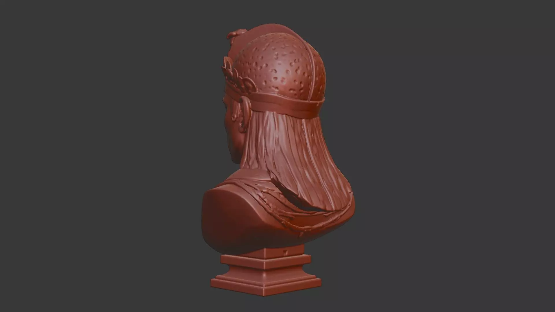 Memon Head Bust 3D Model - STL Printable Cultural Sculpture 3D print model_4
