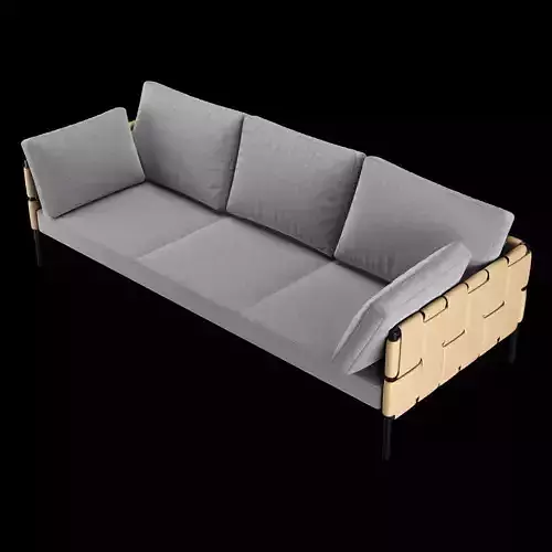 Modern  Contemporary Sofa Turi Ratio  Couch with Pillows  3D model 5