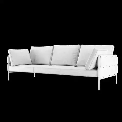 Modern  Contemporary Sofa Turi Ratio  Couch with Pillows  3D model 4