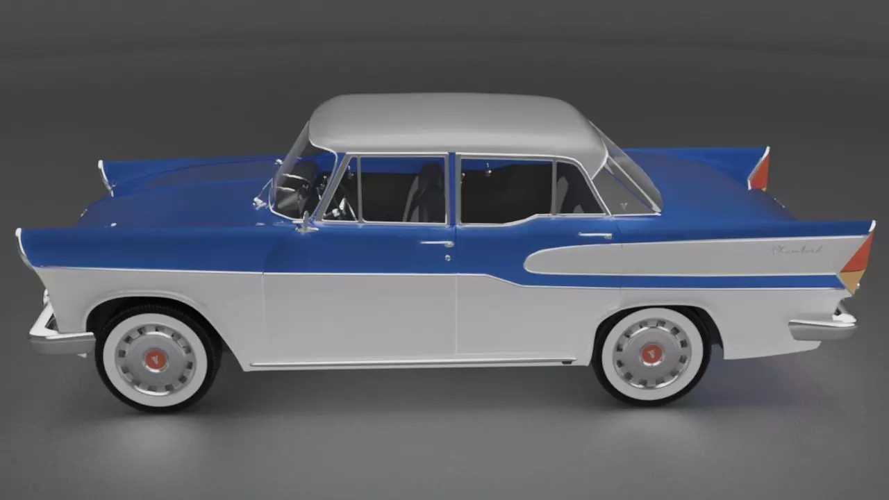 Simca Vedette Chambord V8-1960 3D model_5