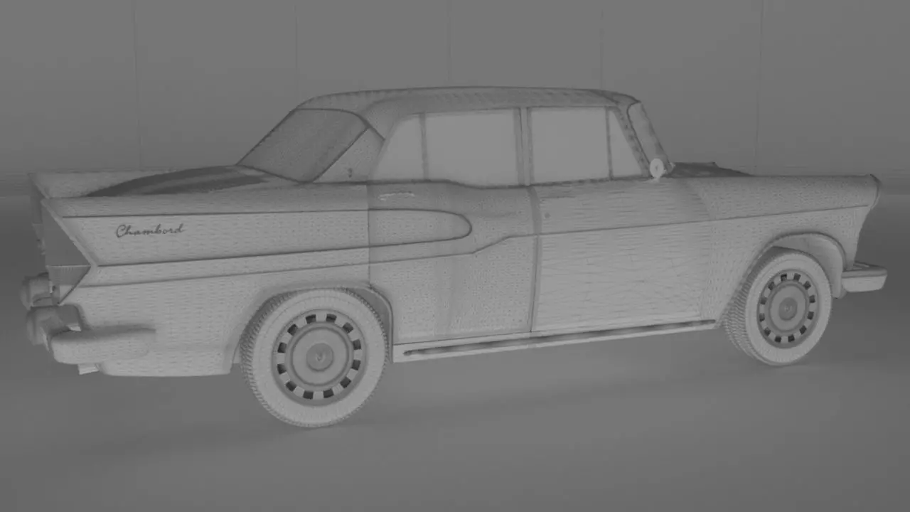 Simca Vedette Chambord V8-1960 3D model_27