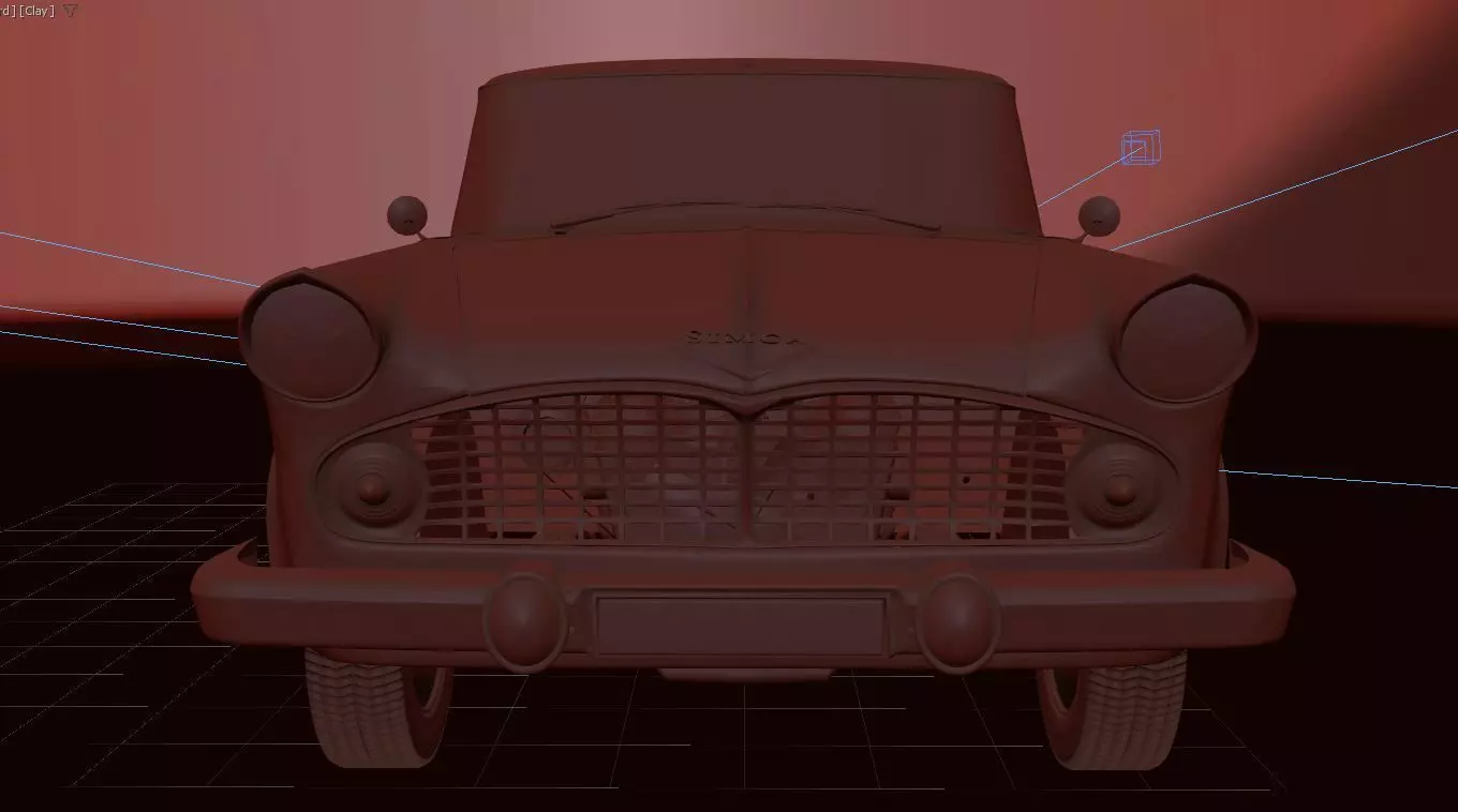 Simca Vedette Chambord V8-1960 3D model_25