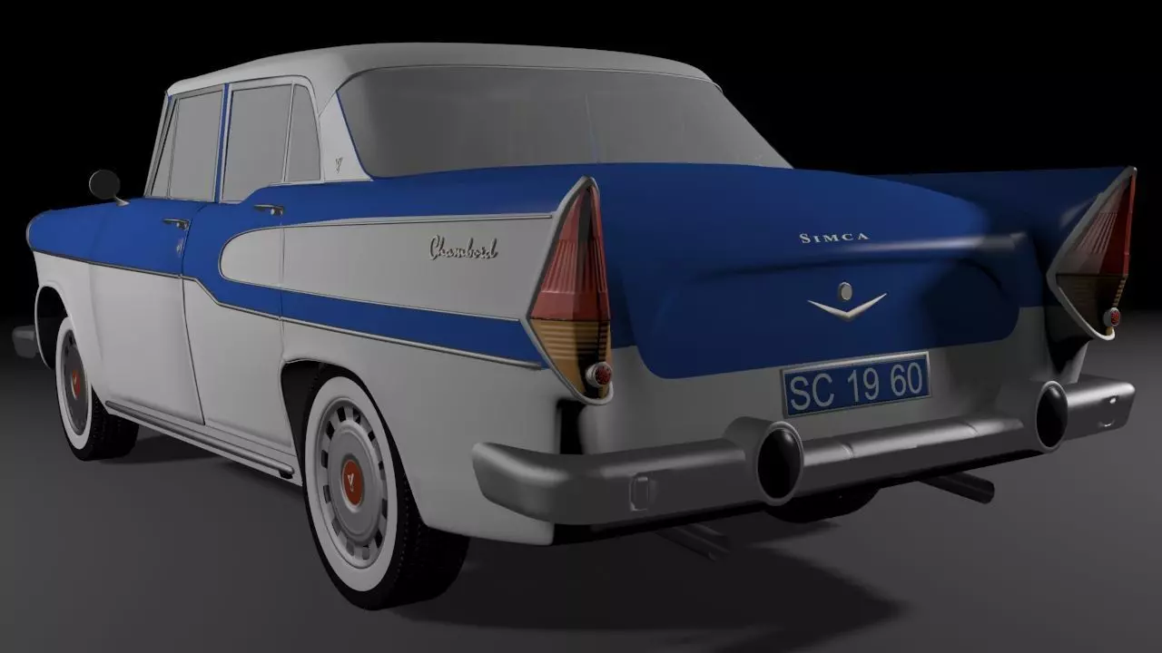 Simca Vedette Chambord V8-1960 3D model_10