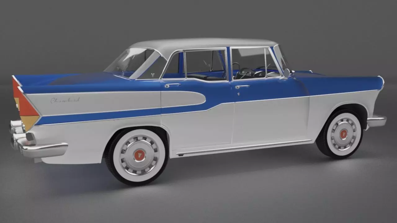 Simca Vedette Chambord V8-1960 3D model_6