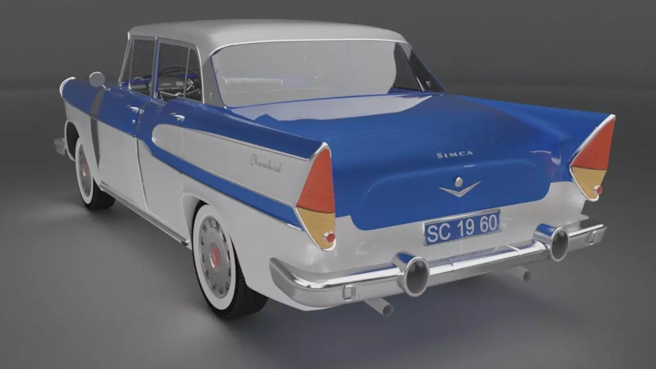 Simca Vedette Chambord V8-1960 3D model_2