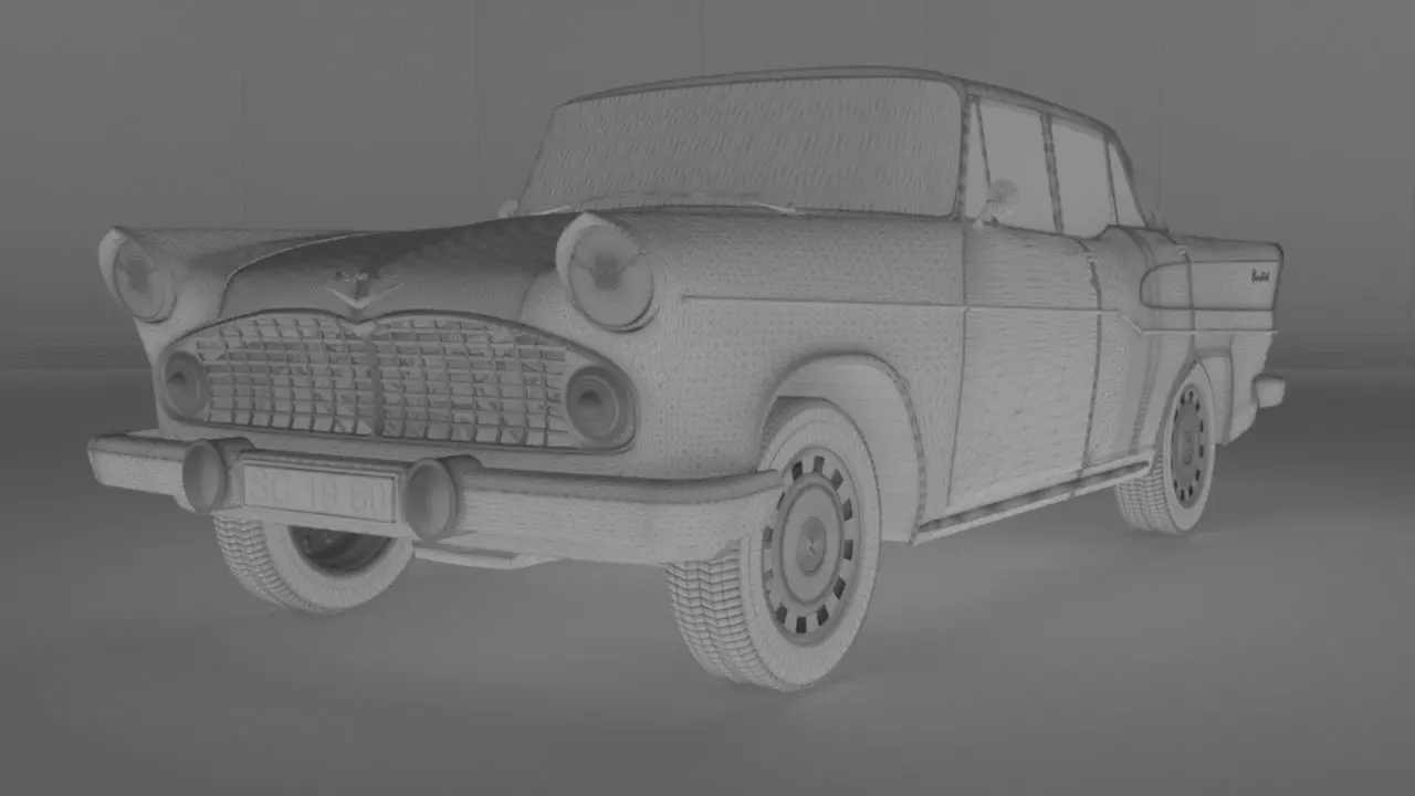 Simca Vedette Chambord V8-1960 3D model_22