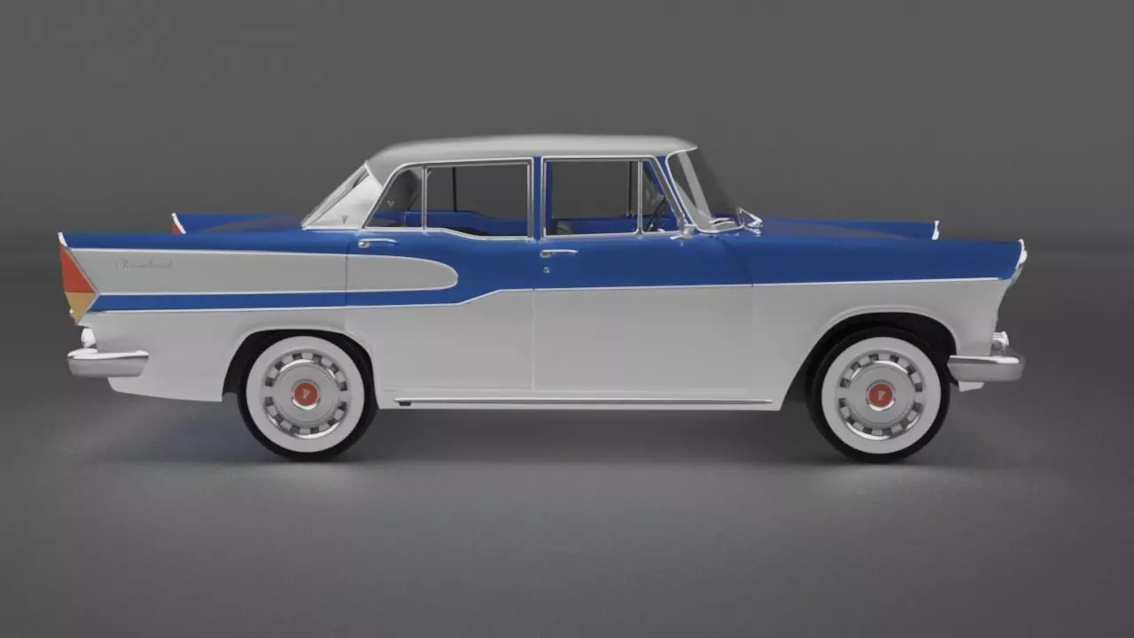 Simca Vedette Chambord V8-1960 3D model_4