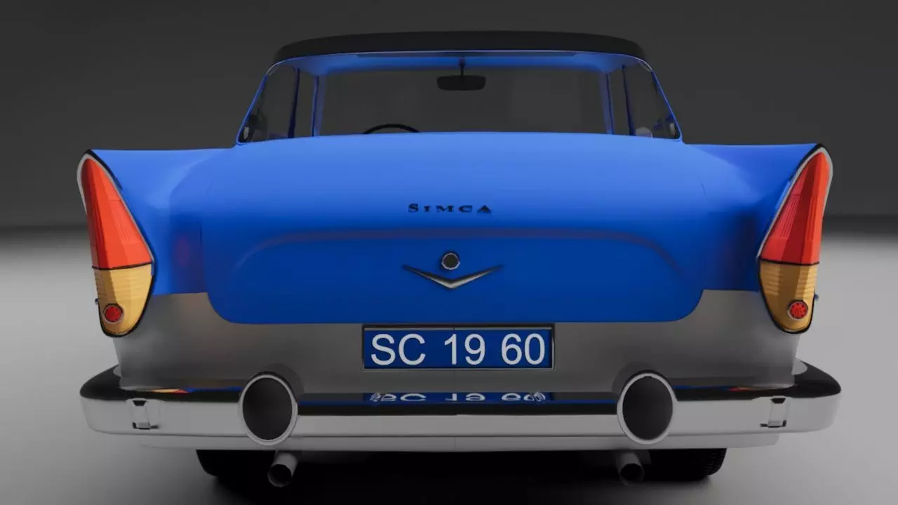 Simca Vedette Chambord V8-1960 3D model_12