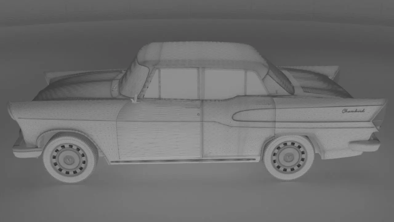 Simca Vedette Chambord V8-1960 3D model_24