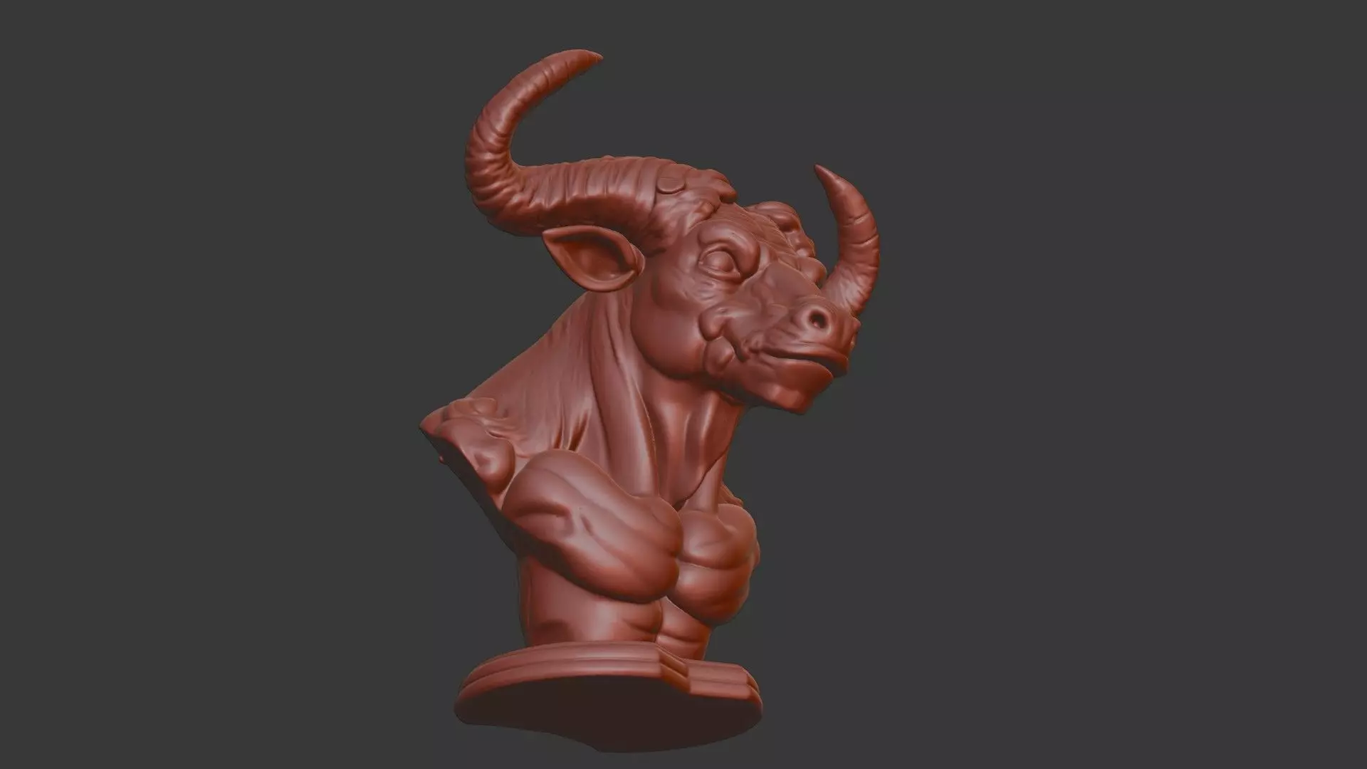 Minotaur Head Bust 3D Model STL Printable Mythological Sculpture 3D print model_6