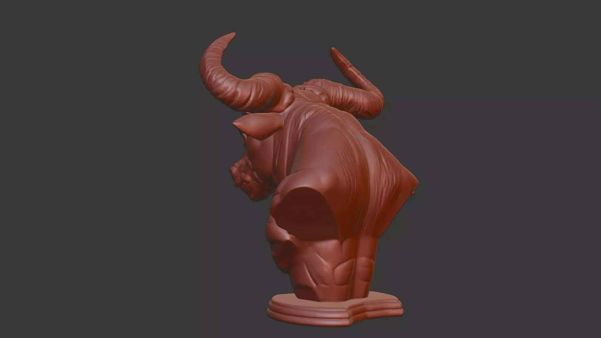 Minotaur Head Bust 3D Model STL Printable Mythological Sculpture 3D print model_4