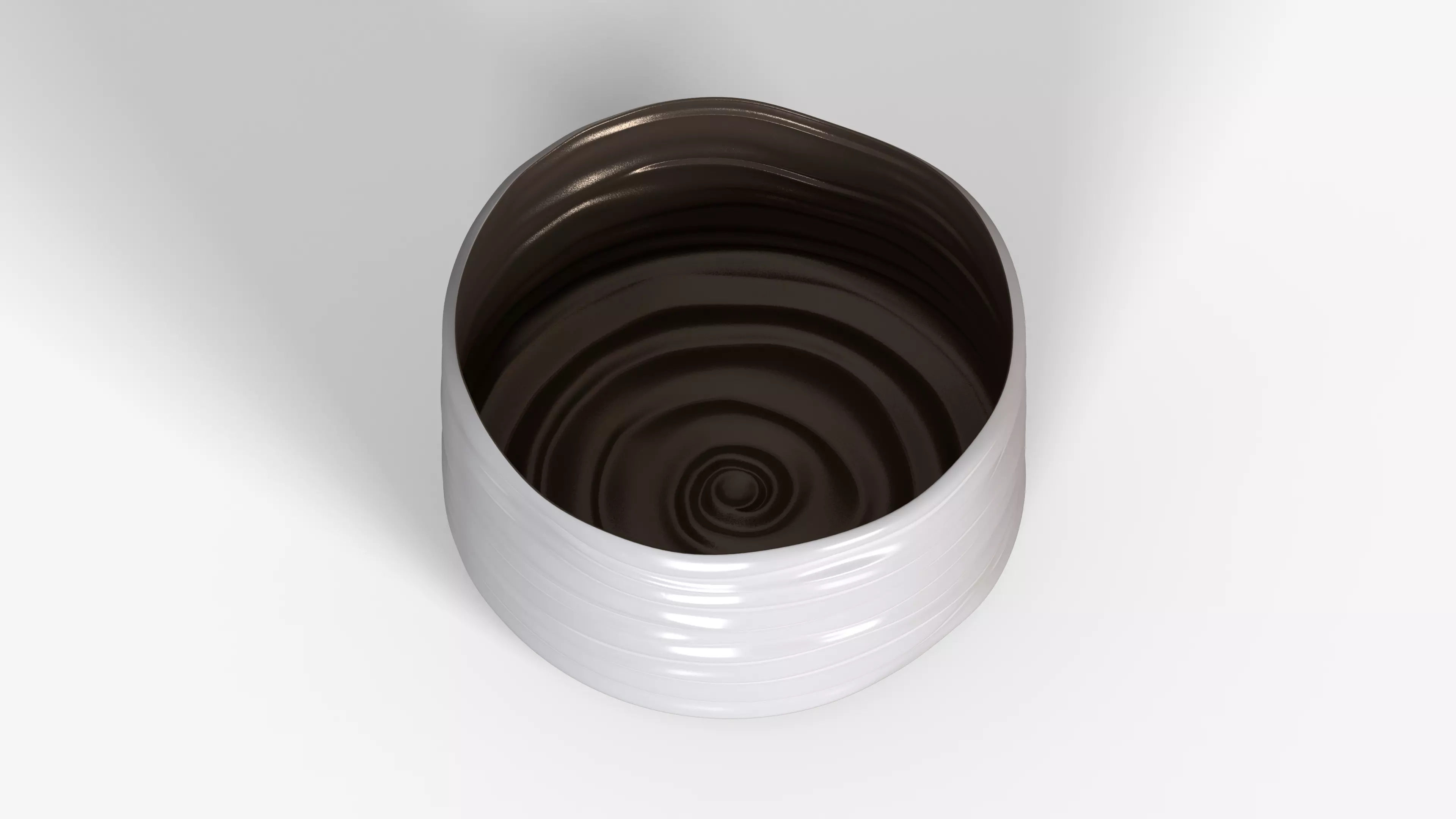 White Plastic Basket h160 Low-poly 3D model_3