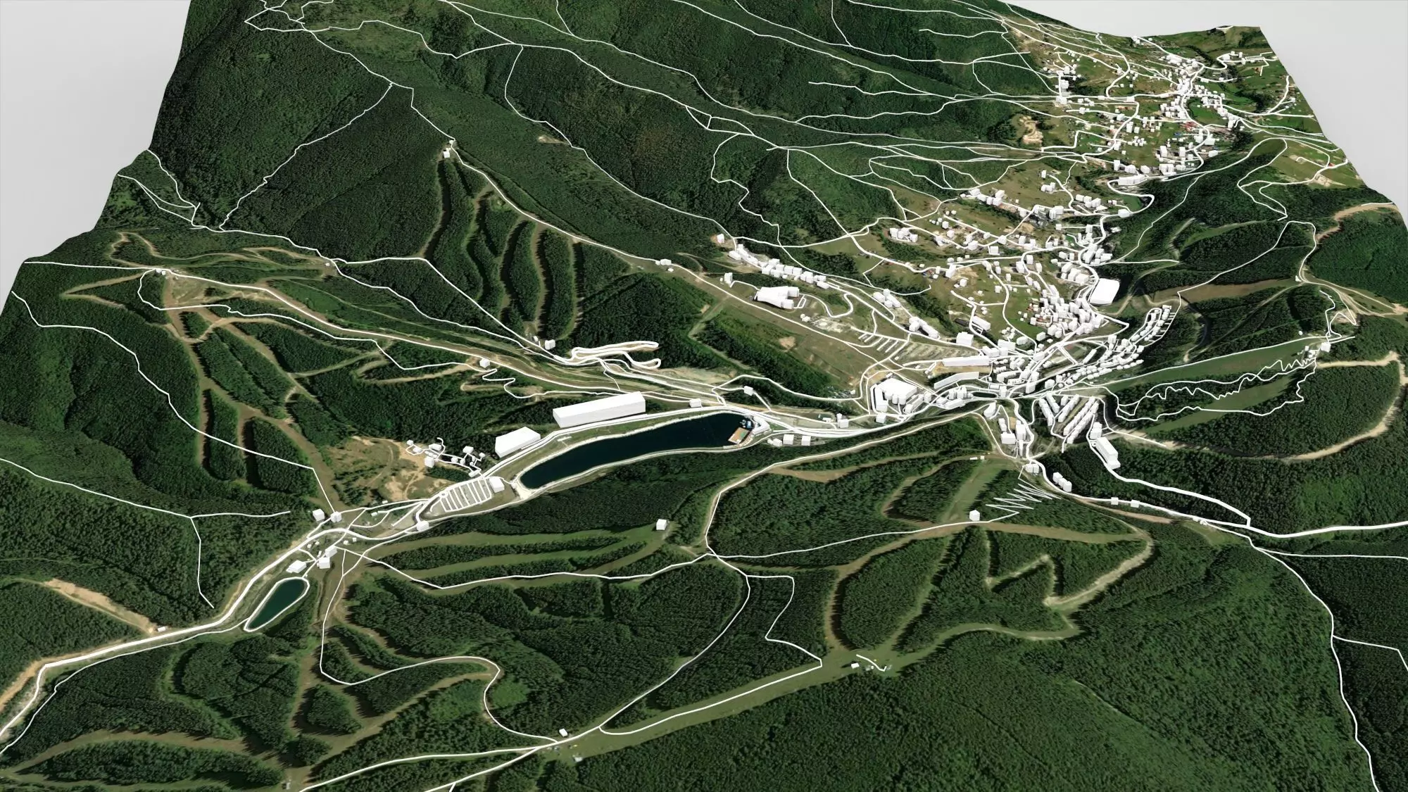 Bukovel resort Carpathians Ukraine 3D model