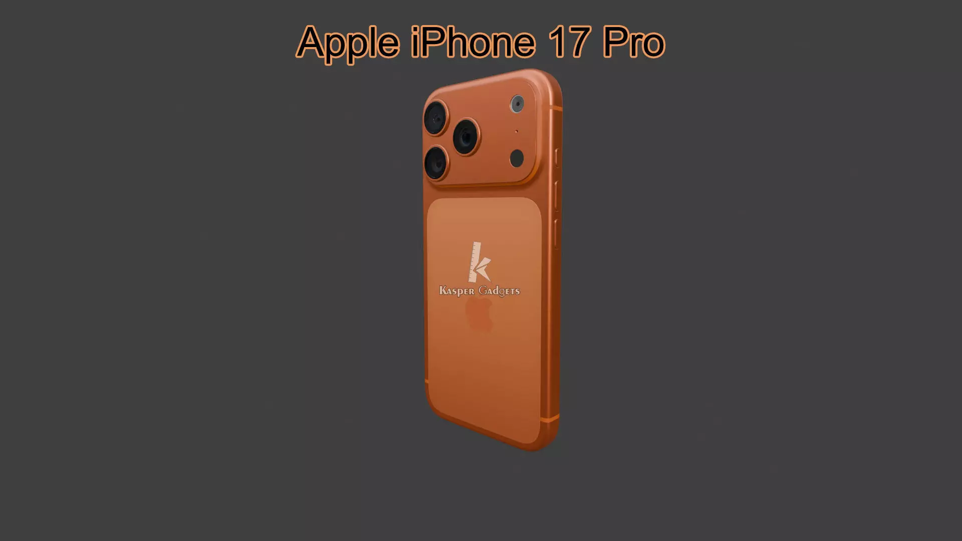 Apple iPhone 17 Pro Cosmic Orange 3D print model_1