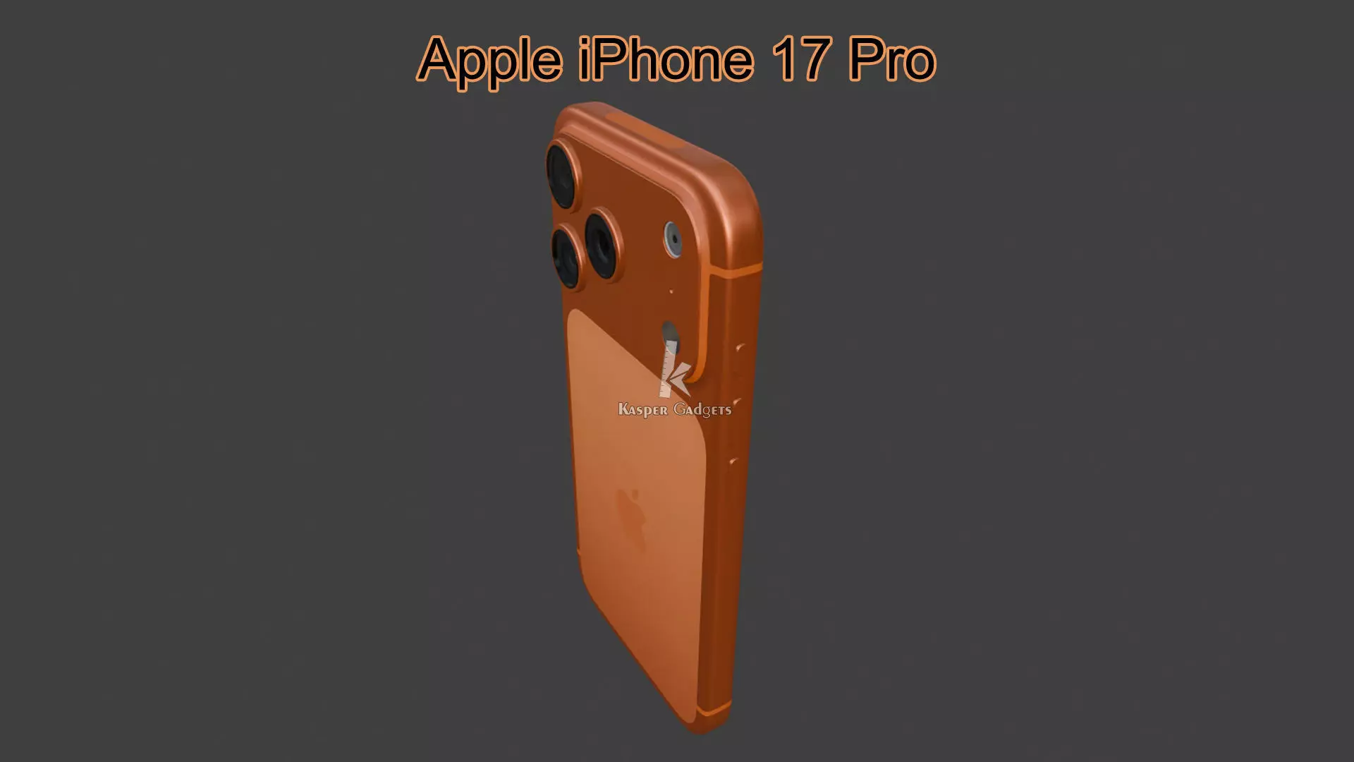 Apple iPhone 17 Pro Cosmic Orange 3D print model_3