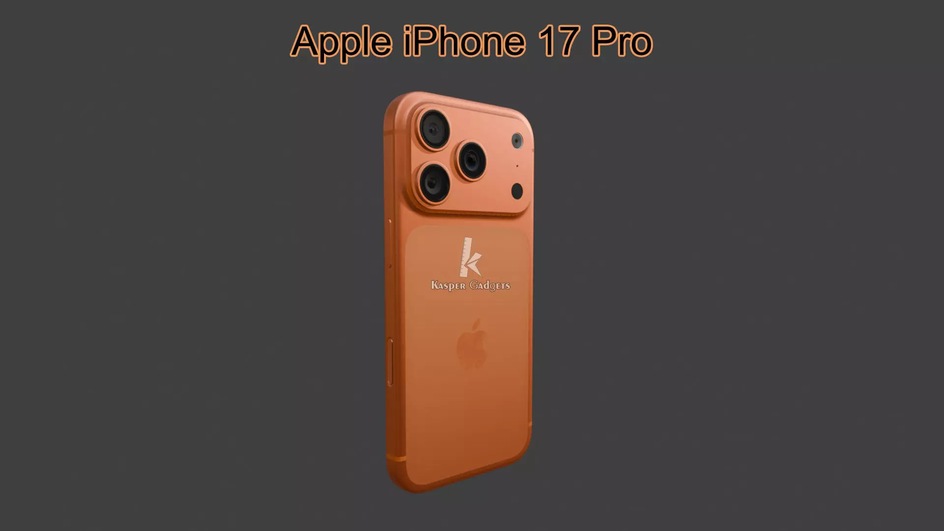 Apple iPhone 17 Pro Cosmic Orange 3D print model_2