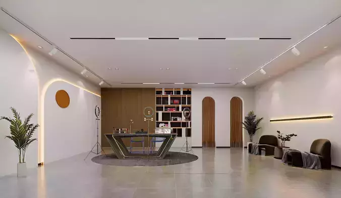 Modern live broadcast room