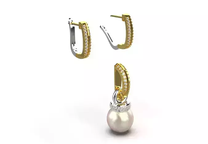 Pearl Drop Earring Set Classic Shine with a Modern Touch ps0012
