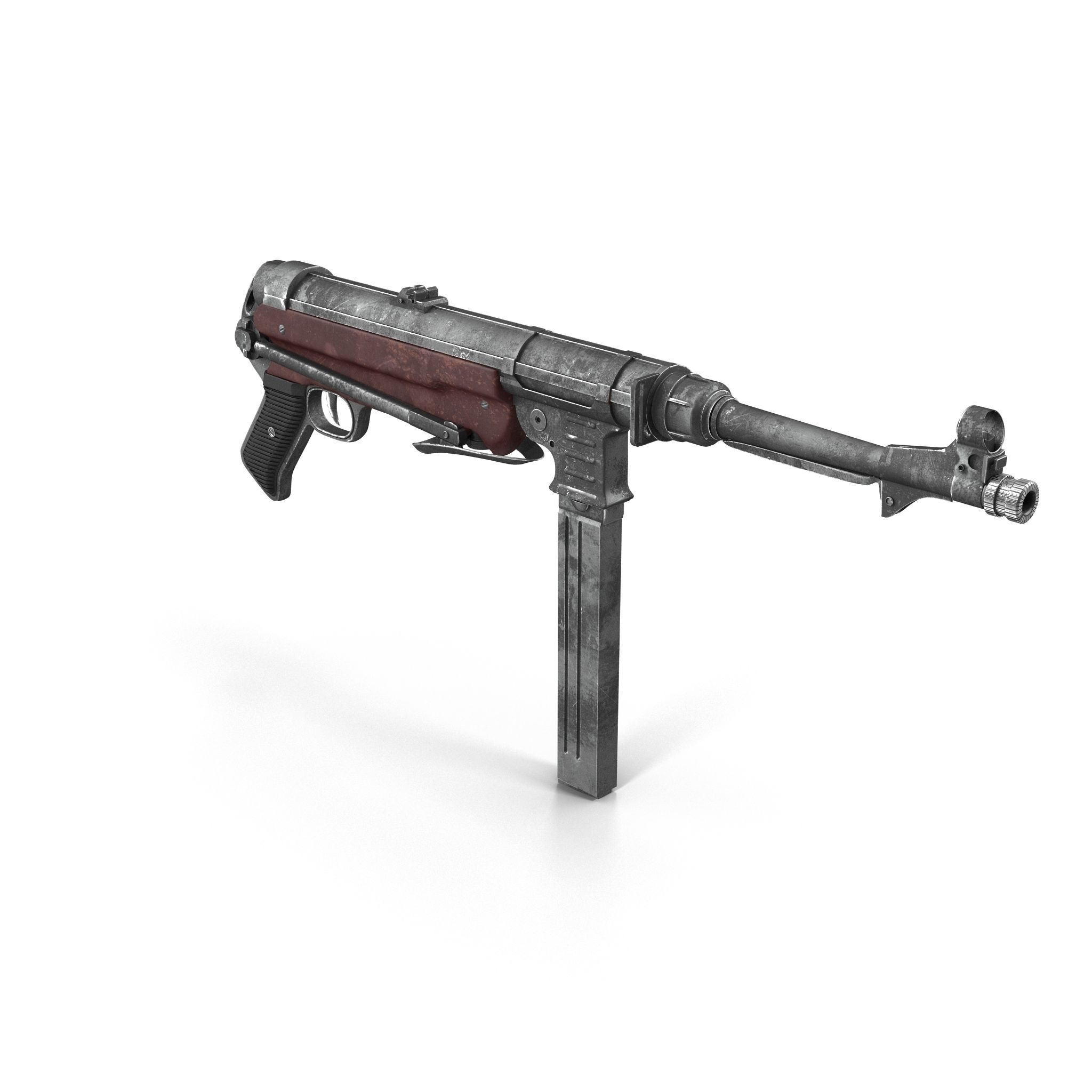 Submachine gun MP40 3D model_2
