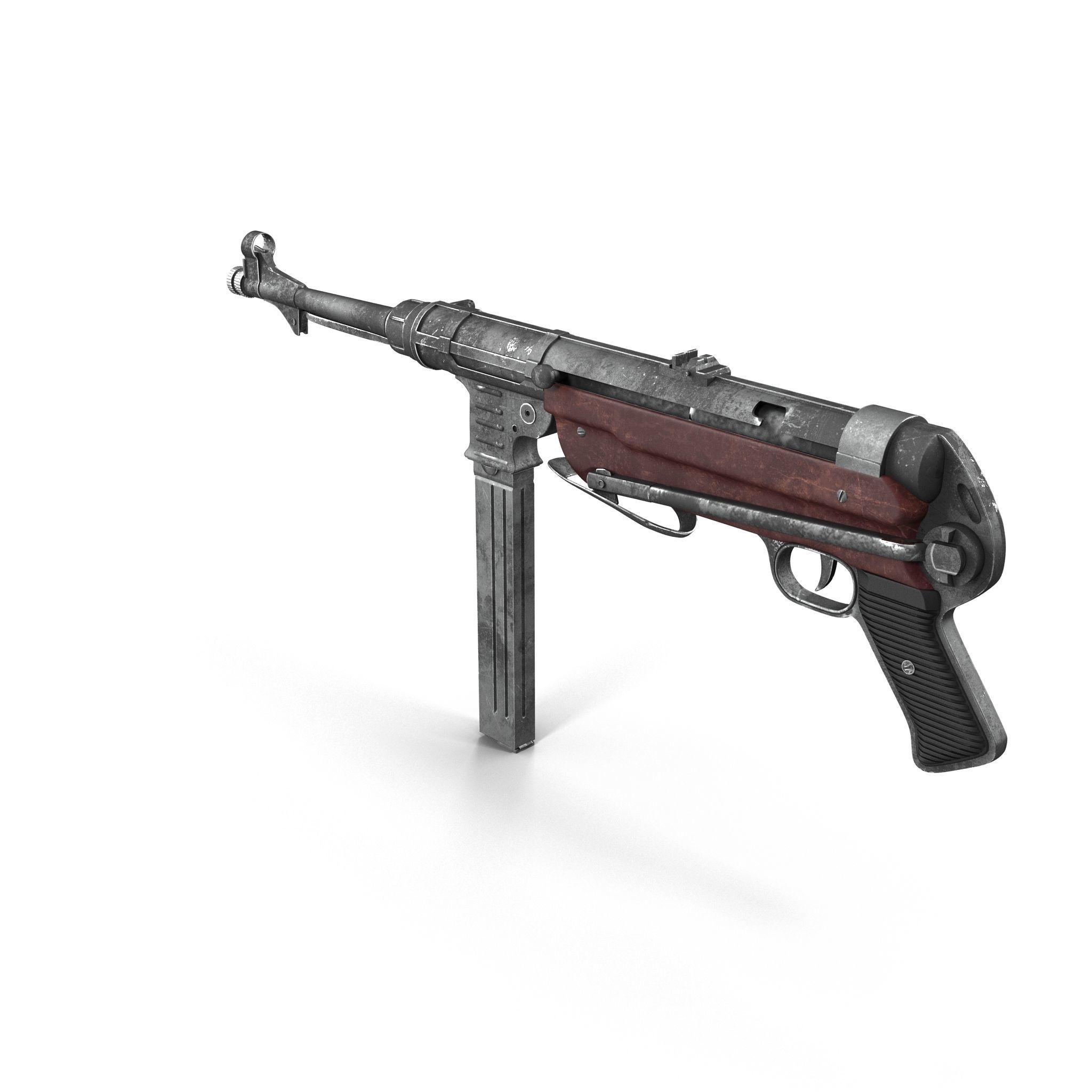 Submachine gun MP40 3D model_5