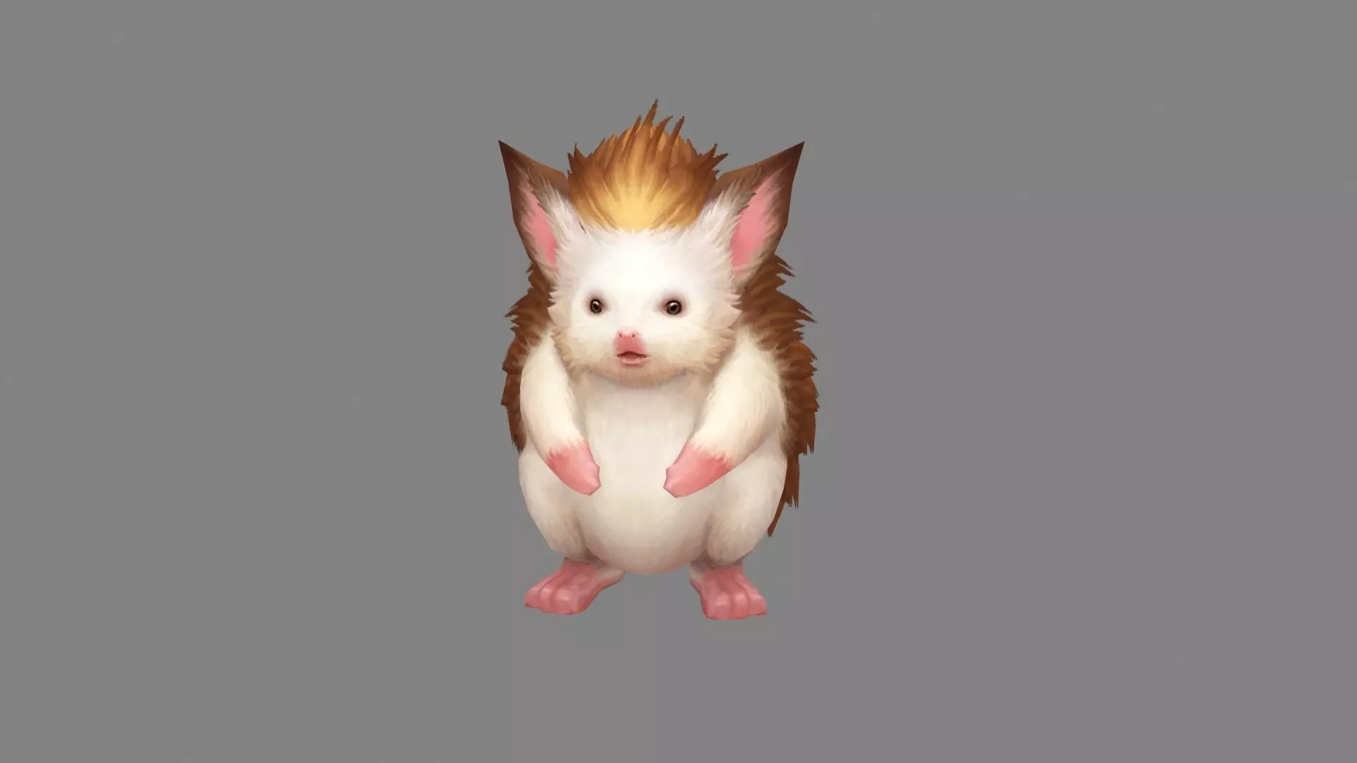 Cartoon Hedgehog Low-poly 3D model_0