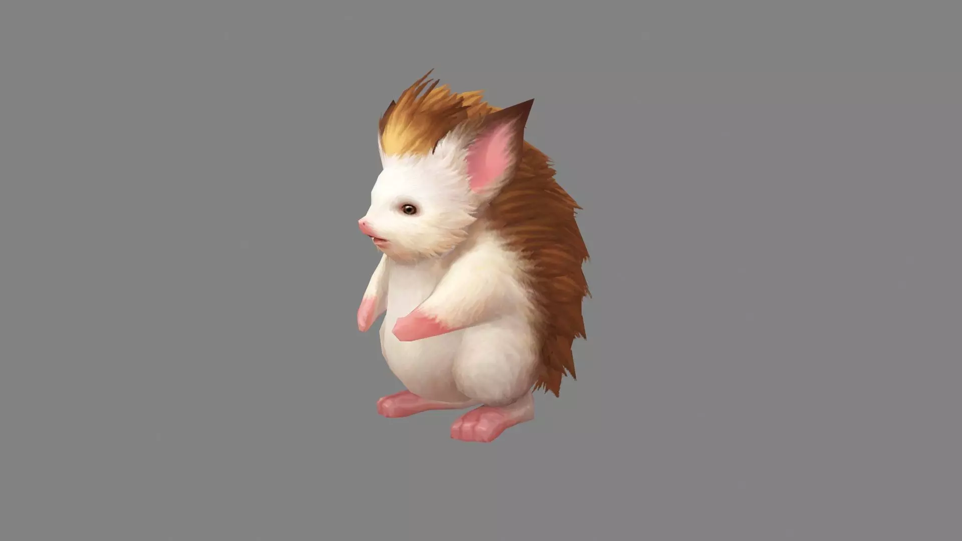 Cartoon Hedgehog Low-poly 3D model_1