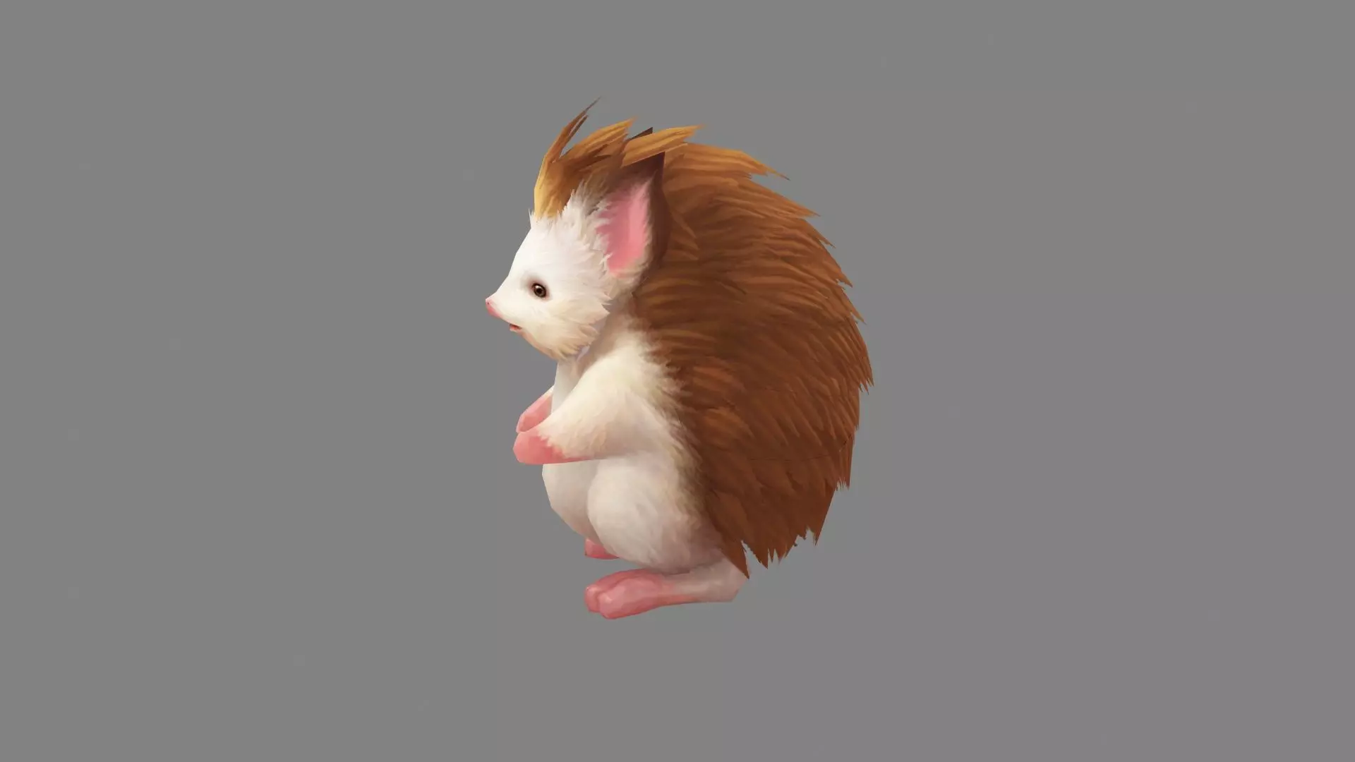Cartoon Hedgehog Low-poly 3D model_2