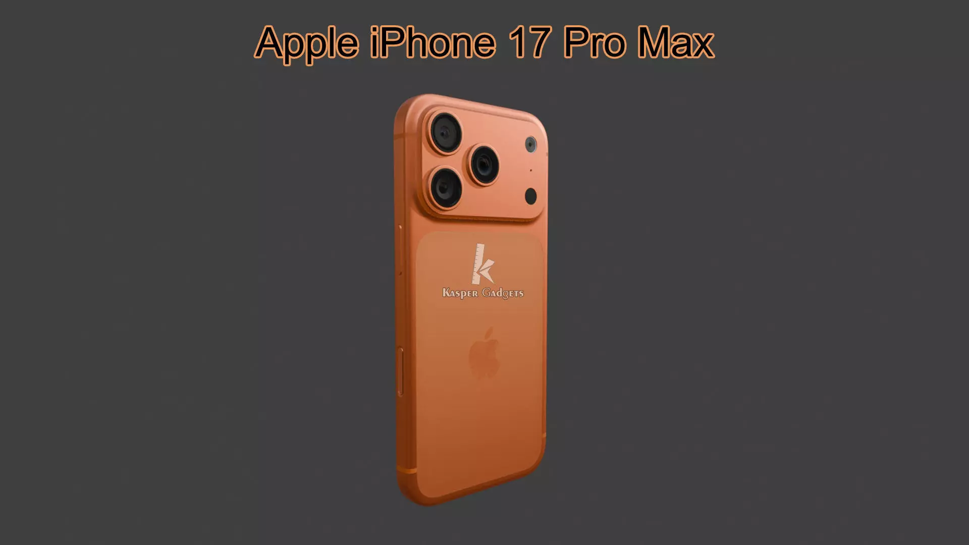 Apple iPhone 17 Pro Max Cosmic Orange 3D model 3D printable | CGTrader