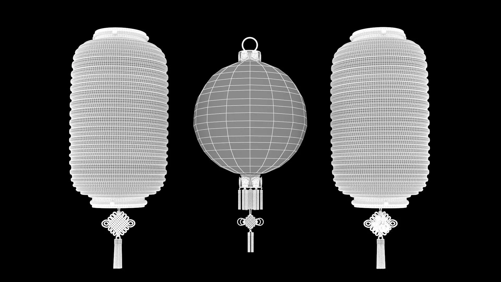 Chinese  red  lantern   3D model_13