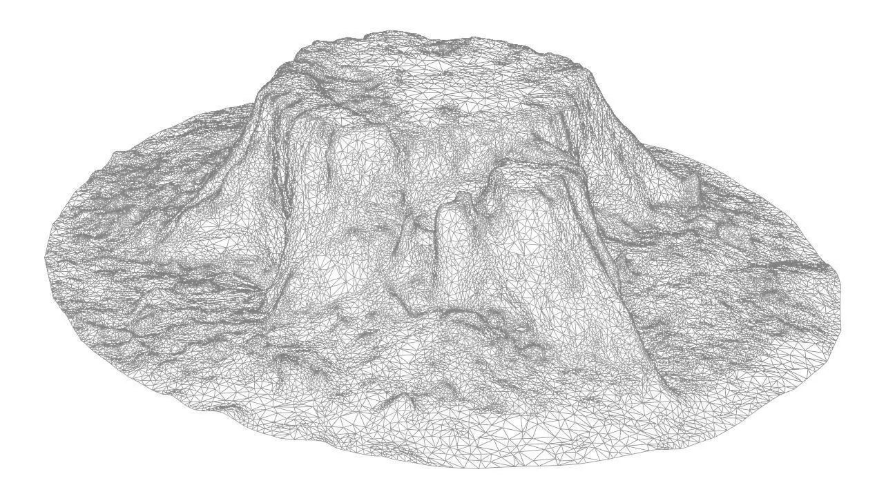 Old tree stump Low-poly 3D model_5