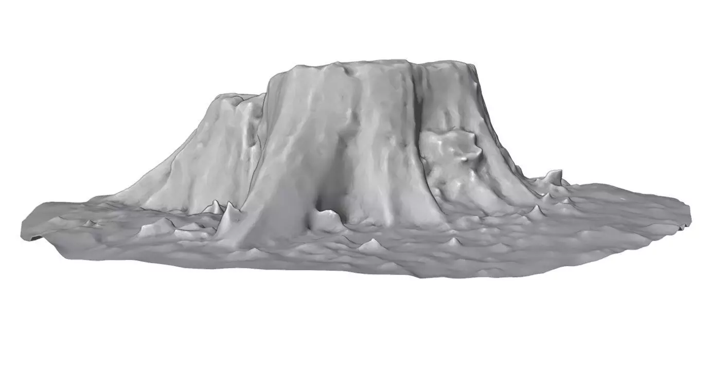 Old tree stump Low-poly 3D model_14