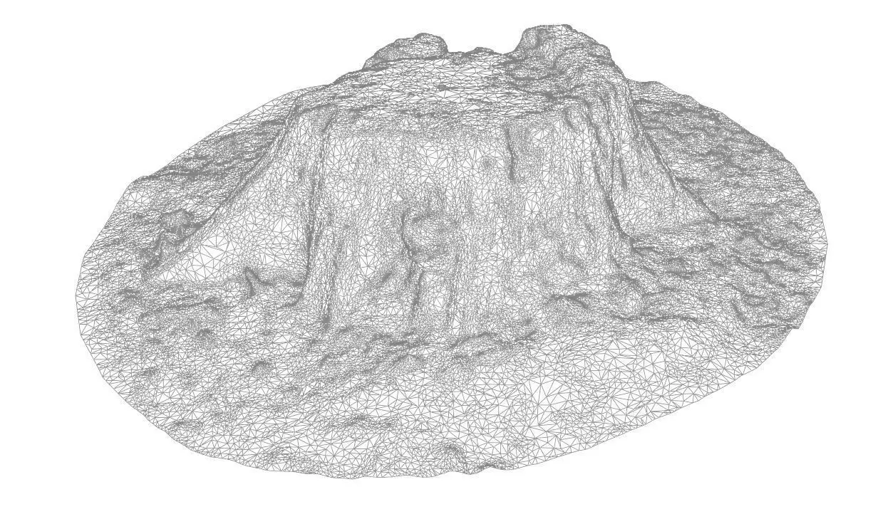 Old tree stump Low-poly 3D model_6