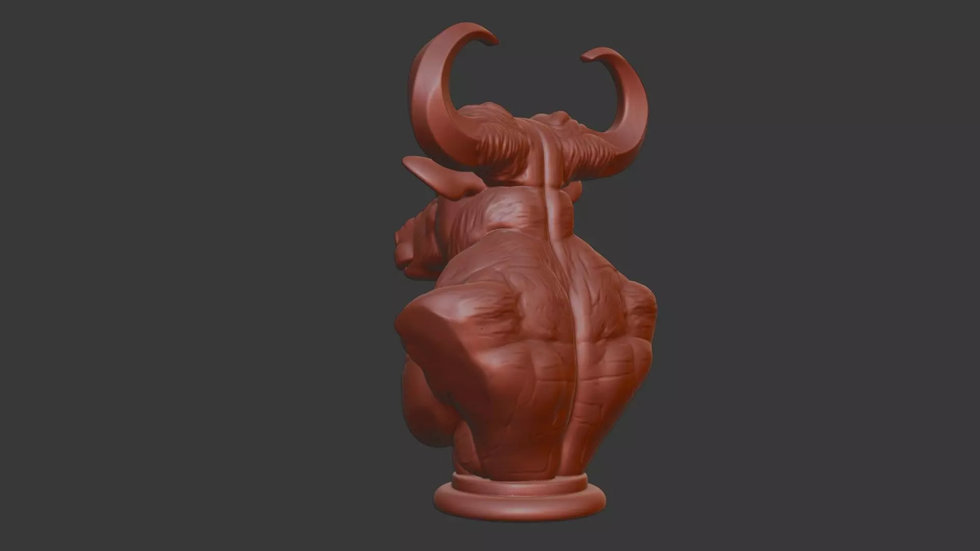 Minotaur Head Bust 3D Model STL Printable Mythological Sculpture 3D print model_4