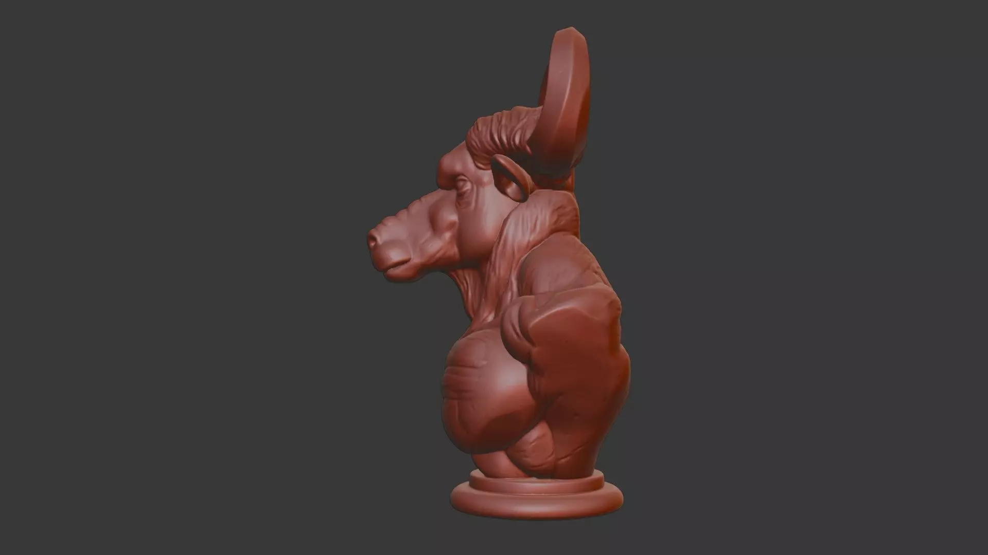 Minotaur Head Bust 3D Model STL Printable Mythological Sculpture 3D print model_3
