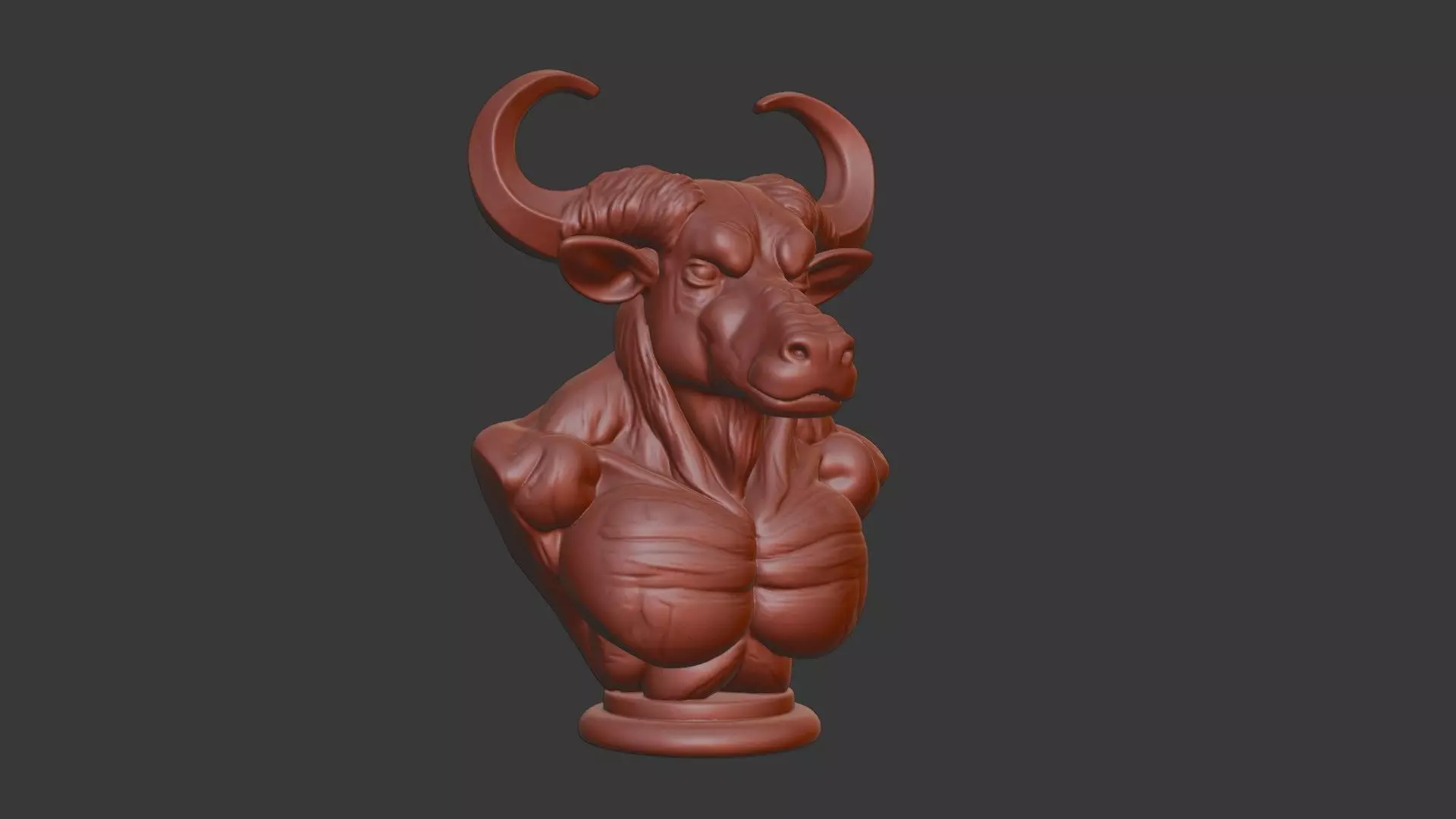 Minotaur Head Bust 3D Model STL Printable Mythological Sculpture 3D print model_1