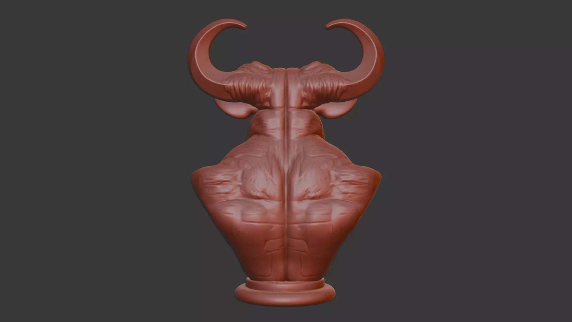 Minotaur Head Bust 3D Model STL Printable Mythological Sculpture 3D print model_5
