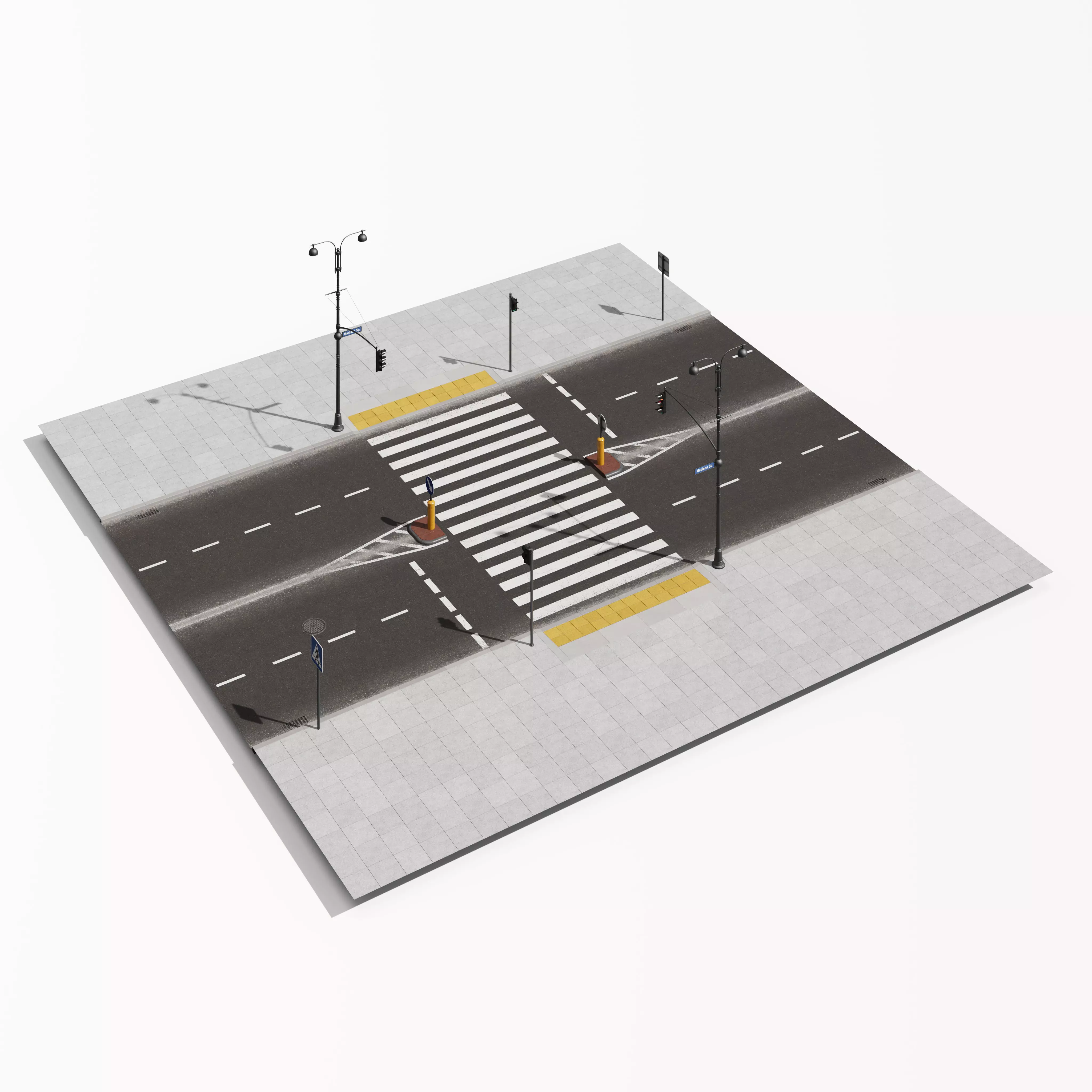 Archmodels vol 303 - road segments 3D model_3