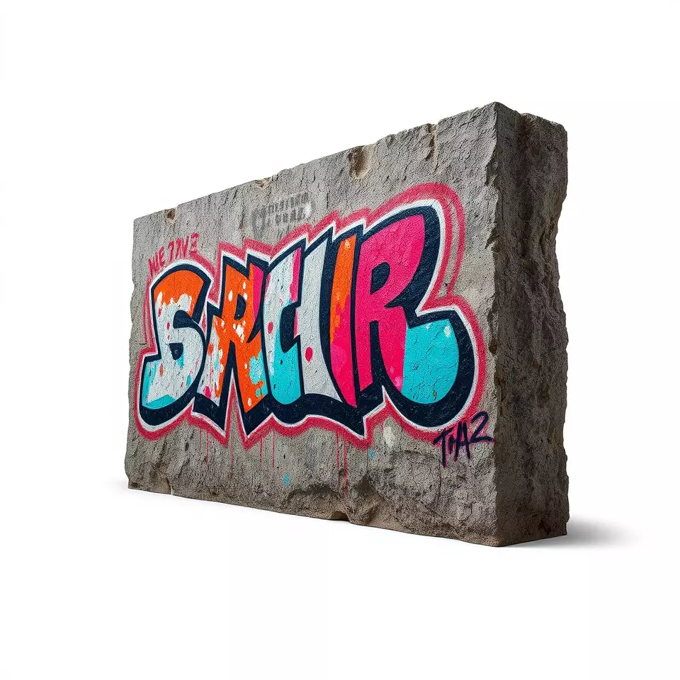 Urban Graffiti Wall model pack Low-poly 3D model_3