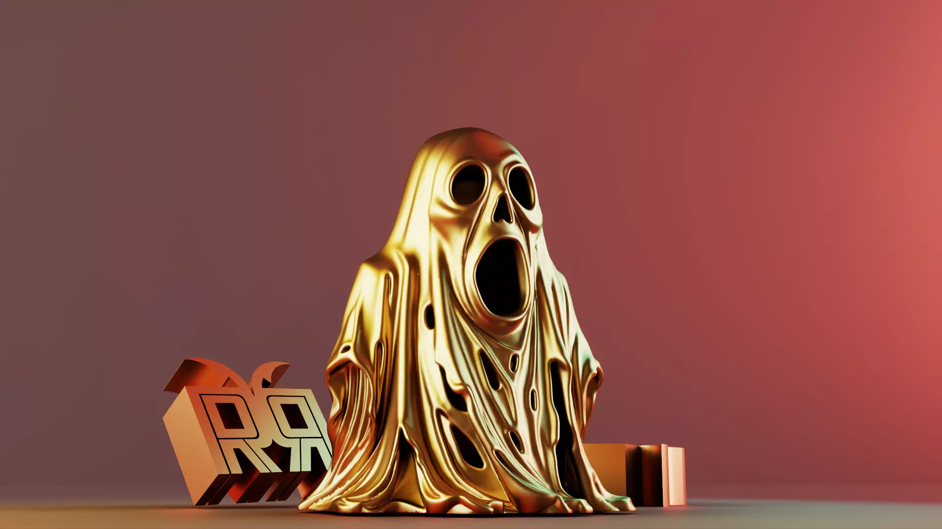 Halloween Ghost Tealight Holder 3D print model_7